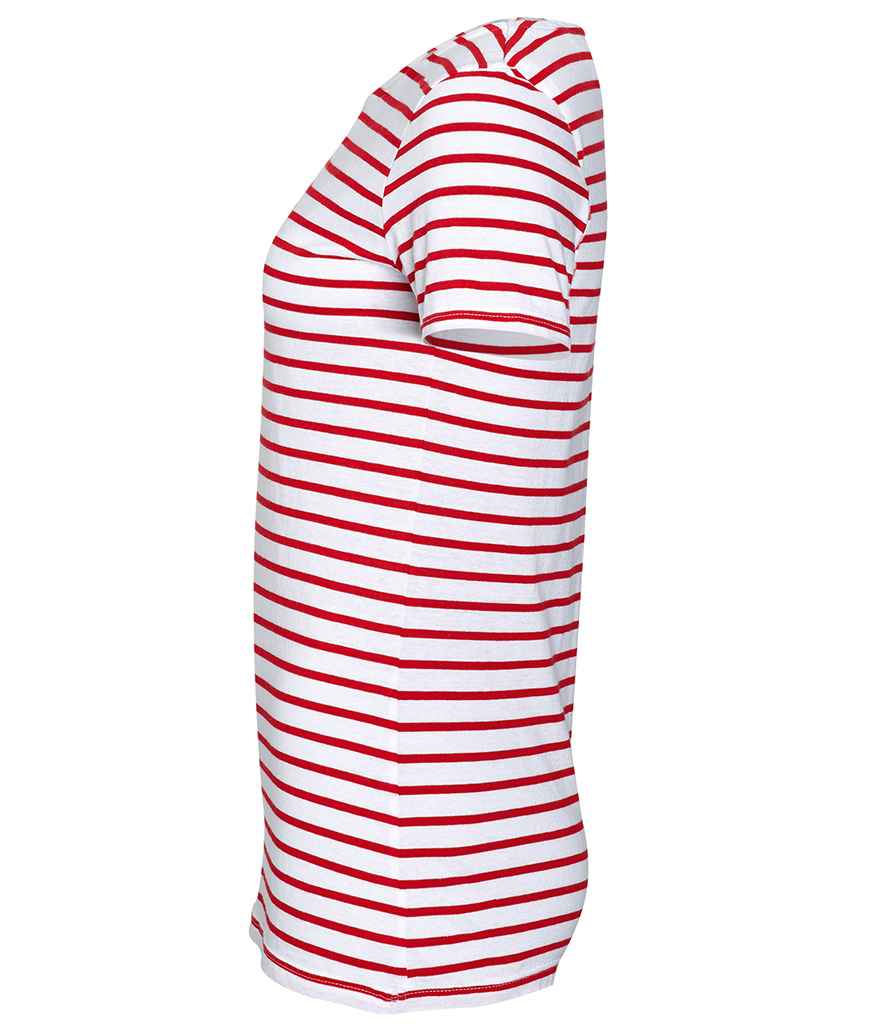 SOL'S Ladies Miles Striped T-Shirt | White/Red