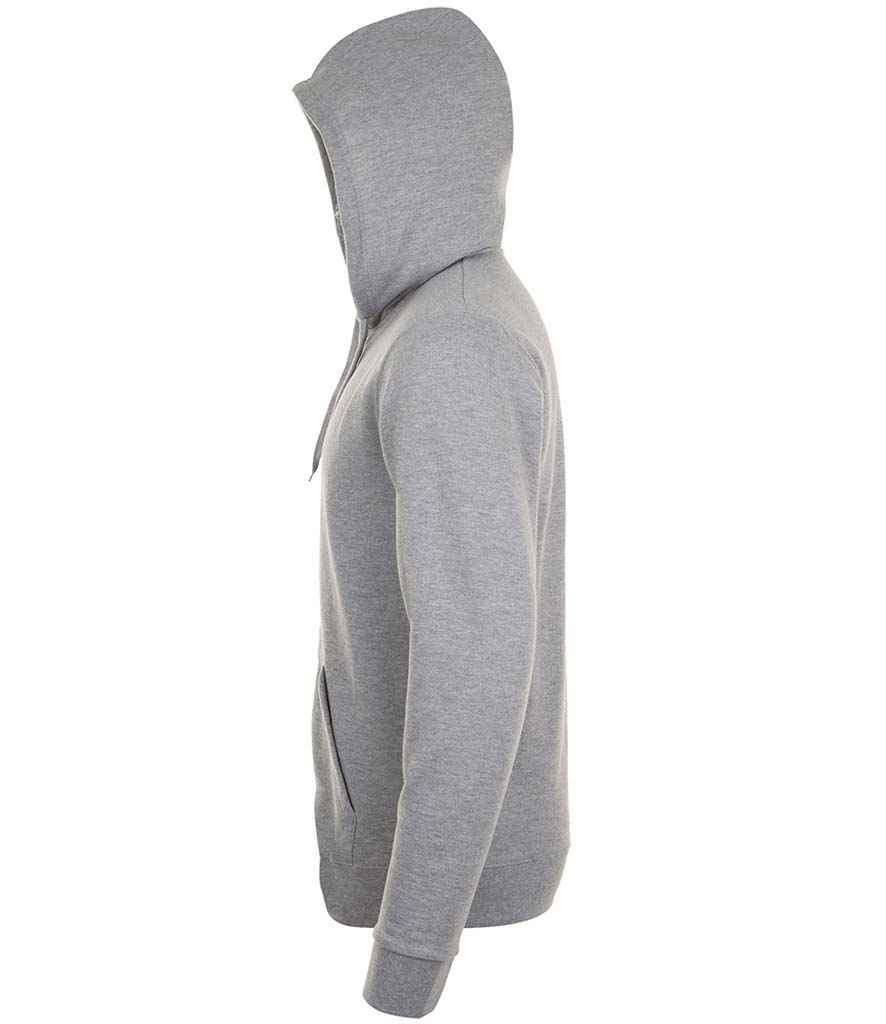 SOL'S Stone Zip Hooded Sweatshirt | Grey Marl