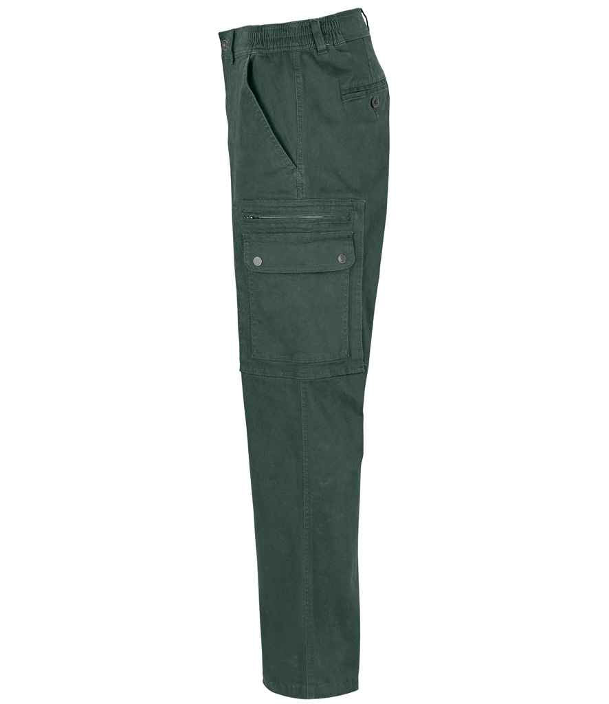 SOL'S Docker Stretch Cargo Trousers | Forest Green