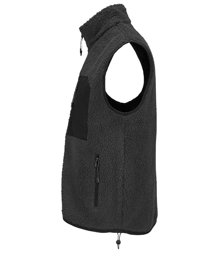 SOL'S Unisex Fury Sherpa Bodywarmer | Carbon Grey/Black