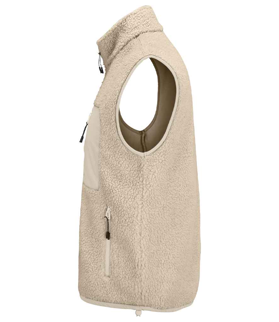 SOL'S Unisex Fury Sherpa Bodywarmer | Shear Beige/Beige