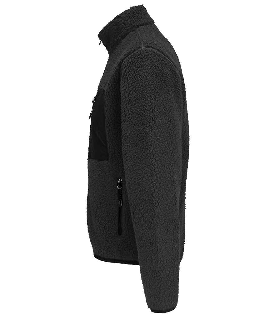 SOL'S Unisex Fury Sherpa Jacket | Carbon Grey/Black