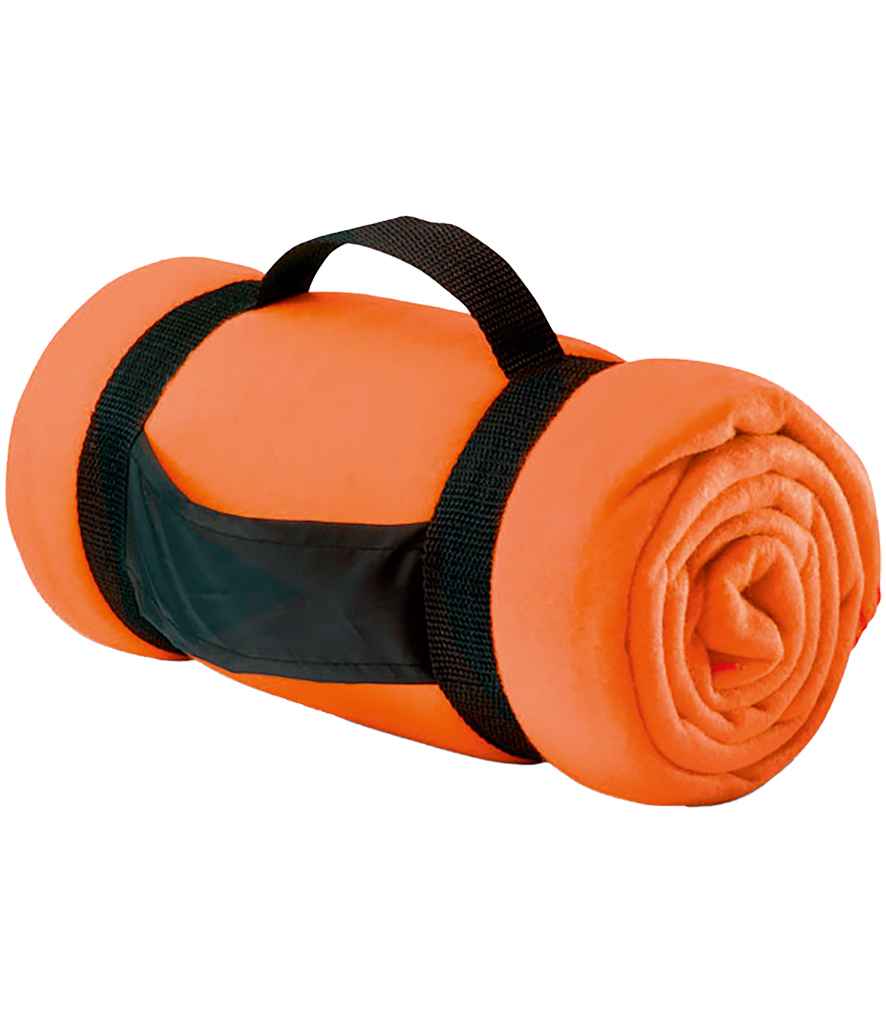 SOL'S Stavenger Plaid Fleece Blanket | Bright Orange