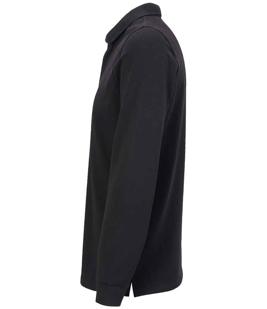 NEOBLU Owen Long Sleeve Piqué Polo Shirt | Deep Black