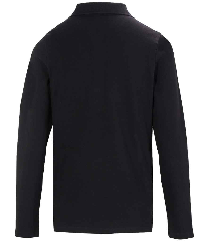 NEOBLU Ladies Owen Long Sleeve Piqué Polo Shirt | Deep Black