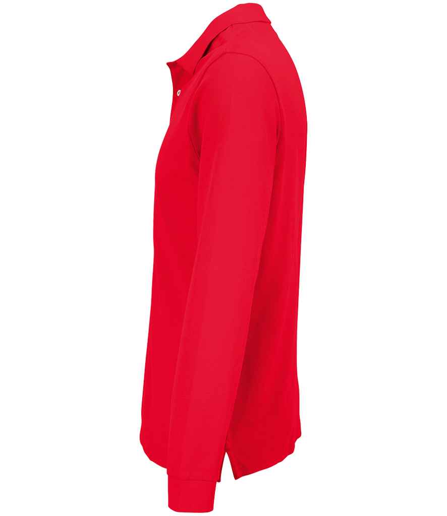 SOL'S Unisex Pacific Long Sleeve Piqué Polo Shirt | Red