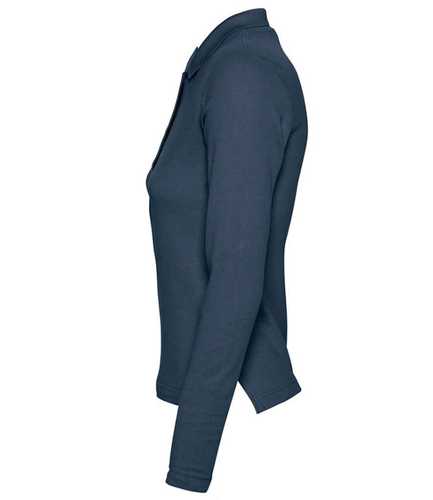 SOL'S Ladies Podium Long Sleeve Cotton Piqué Polo Shirt | Denim