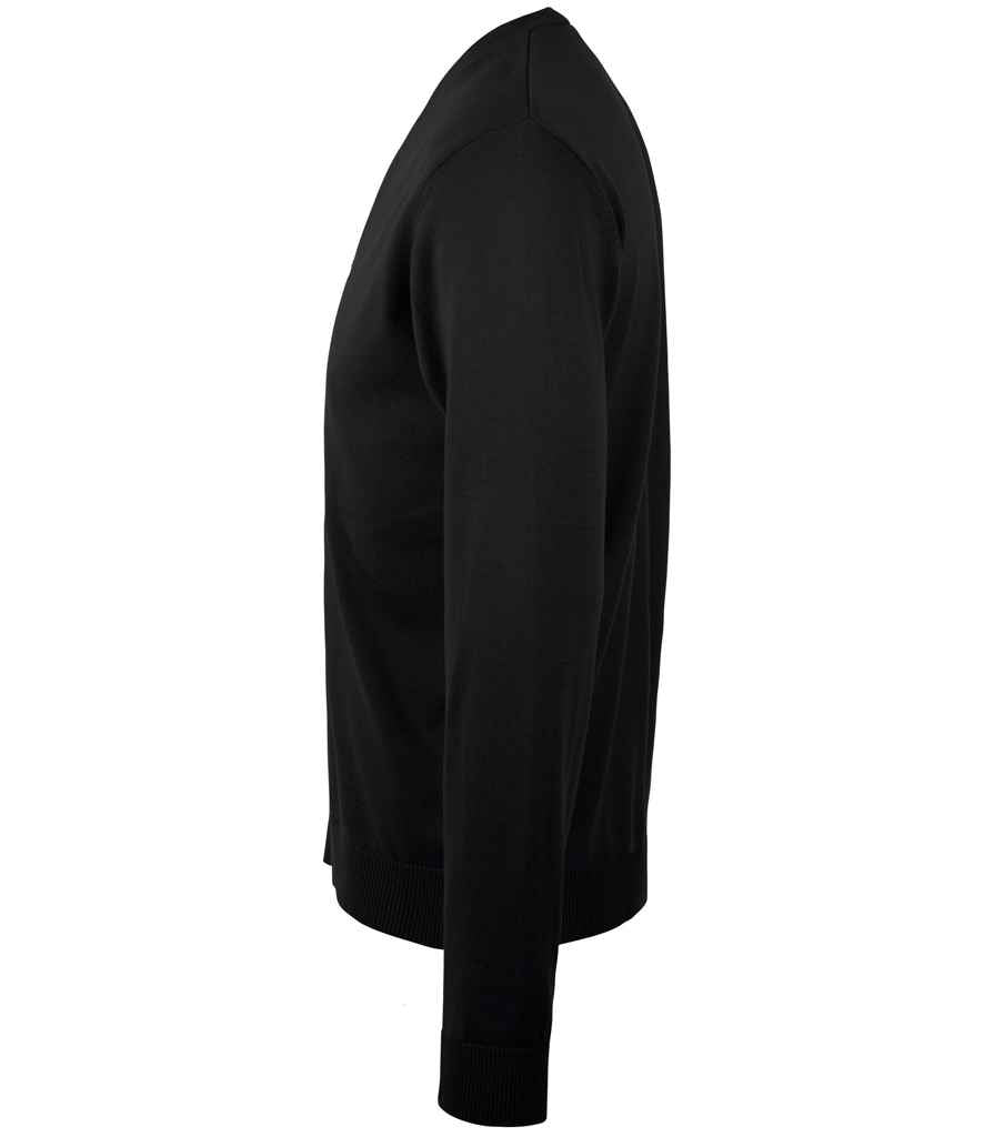SOL'S Golden Cotton Acrylic V Neck Cardigan | Black
