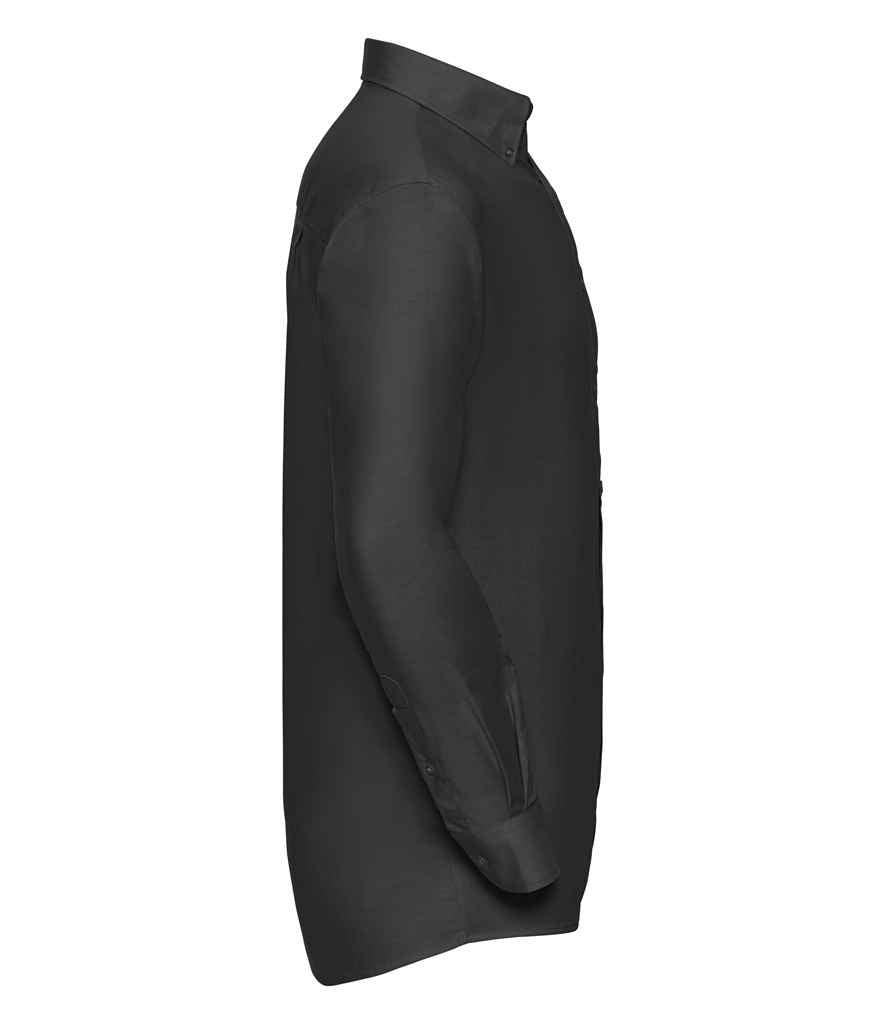 Russell Collection Long Sleeve Easy Care Oxford Shirt | Black