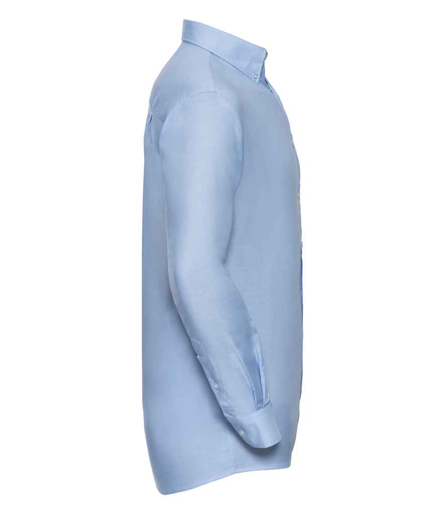 Russell Collection Long Sleeve Easy Care Oxford Shirt | Oxford Blue