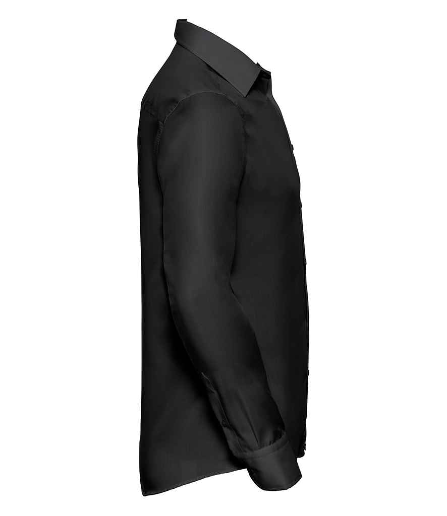 Russell Collection Long Sleeve Tailored Ultimate Non-Iron Shirt | Black