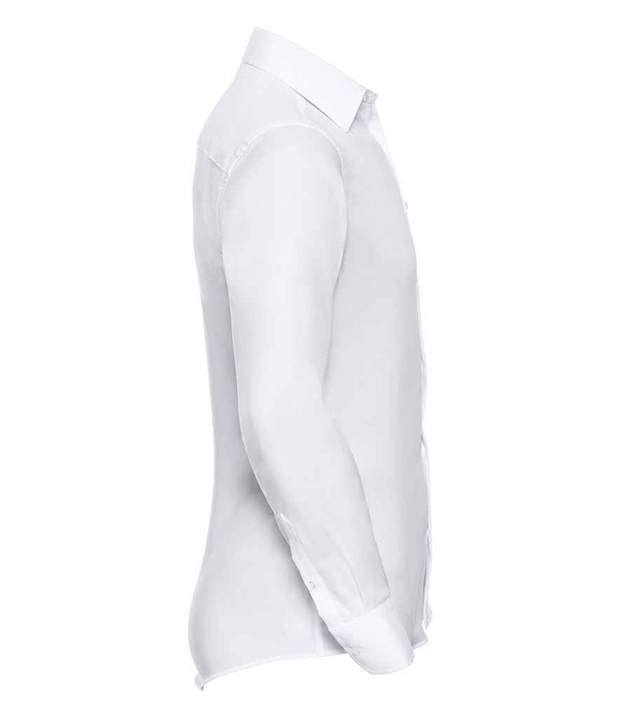 Russell Collection Long Sleeve Tailored Ultimate Non-Iron Shirt | White