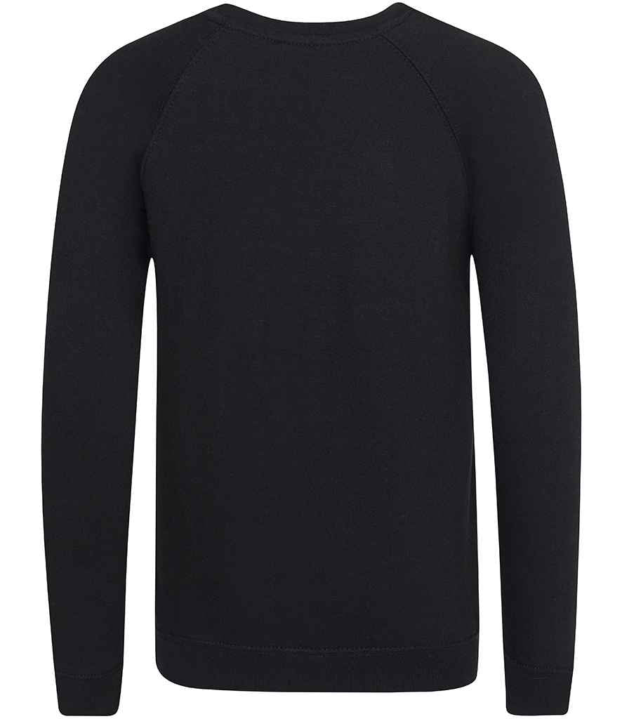 AWDis Academy Kids Raglan Sweatshirt | Black
