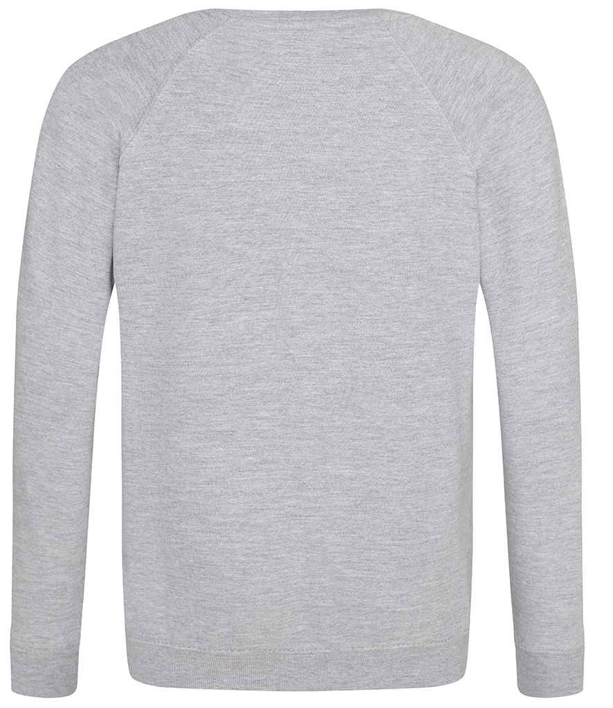 AWDis Academy Kids Raglan Sweatshirt | Grey