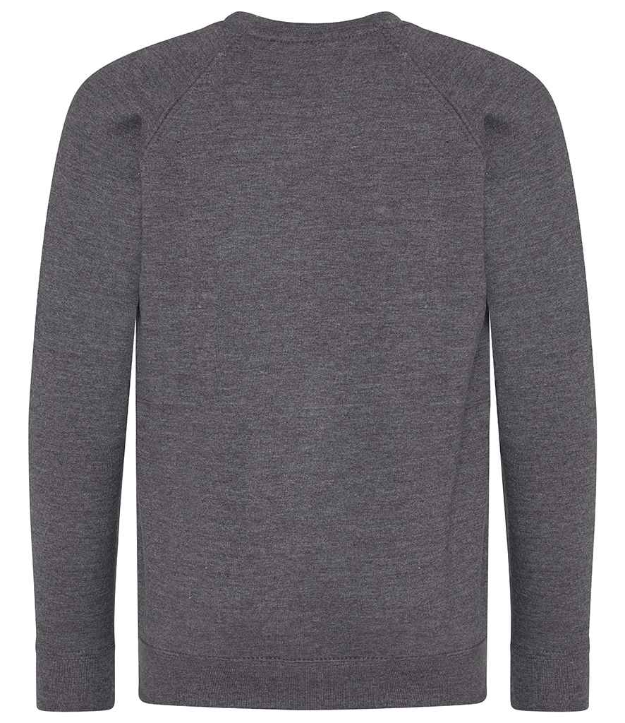 AWDis Academy Kids Raglan Sweatshirt | Charcoal
