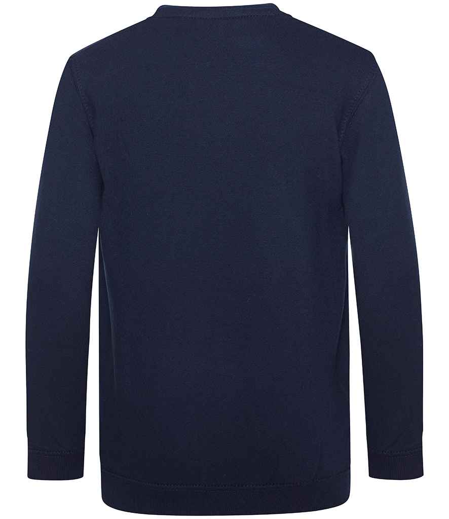 AWDis Academy Kids V Neck Sweatshirt | Navy