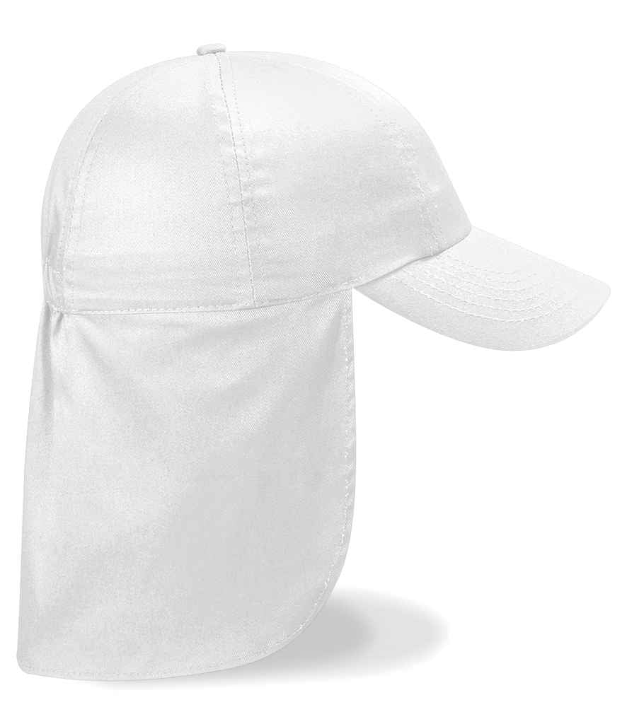 Beechfield Kids Legionnaire Style Cap | White