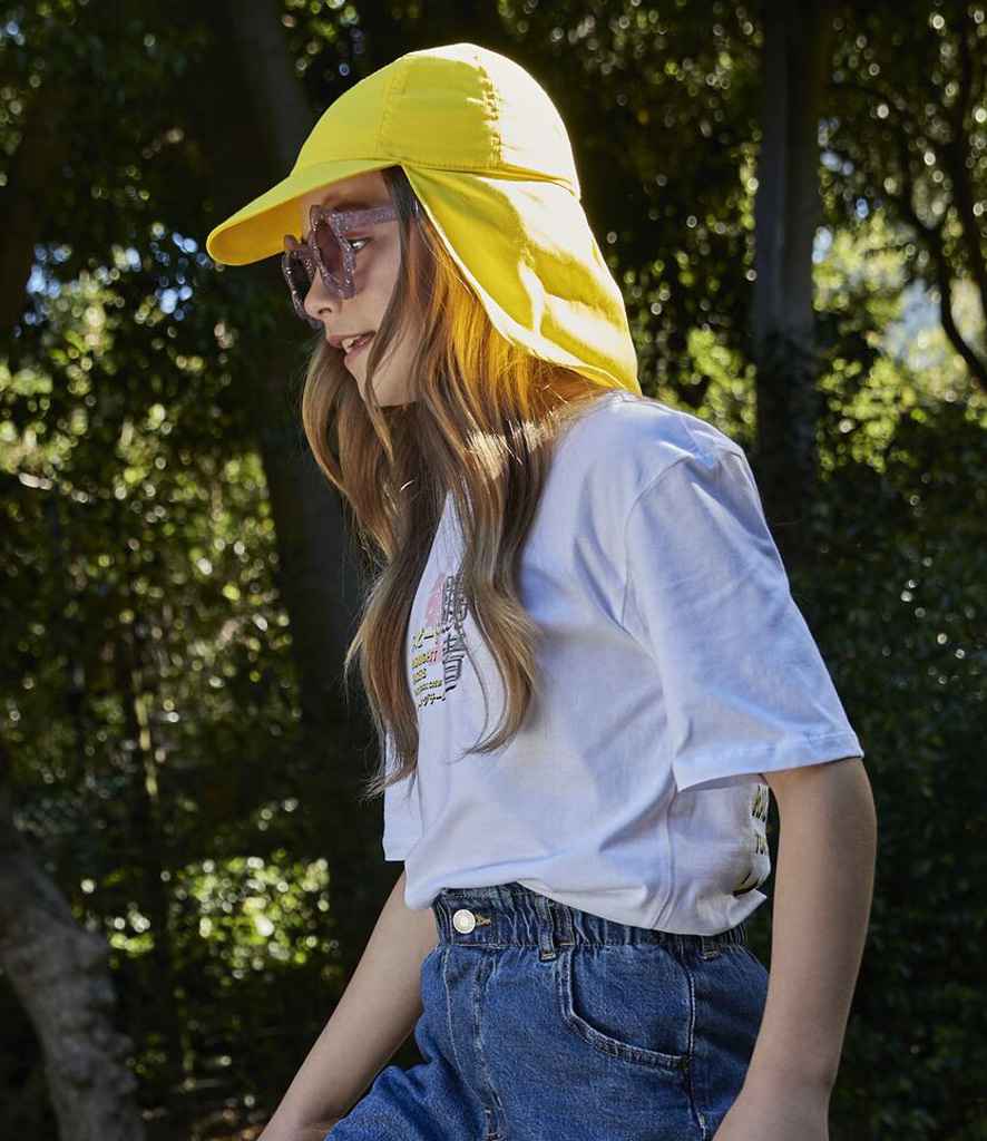 Beechfield Kids Legionnaire Style Cap | Yellow