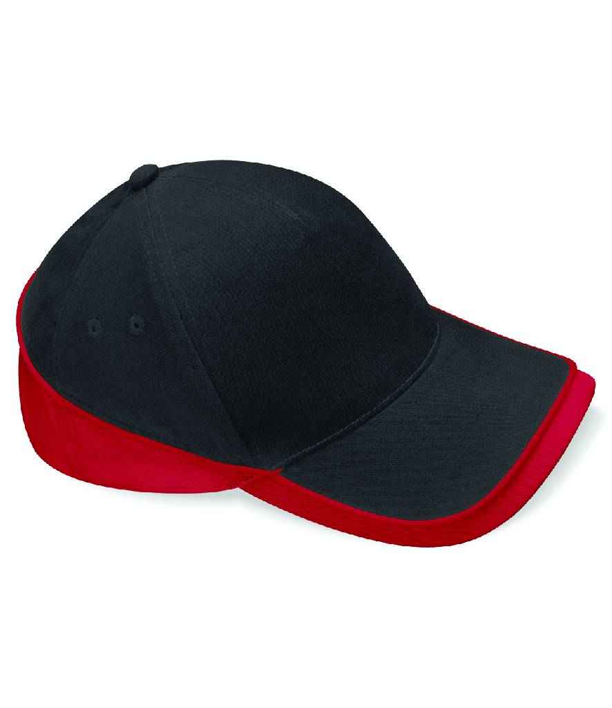 Beechfield Teamwear Competition Cap | Black/Classic Red