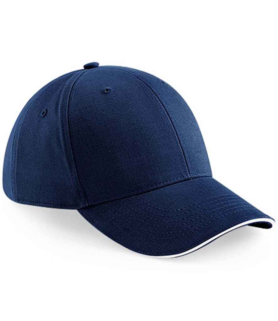 Beechfield Athleisure 6 Panel Cap | French Navy/White