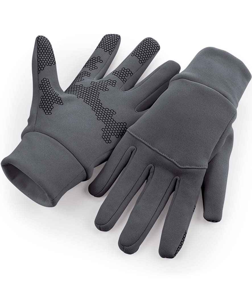Beechfield Sports Tech Soft Shell Gloves | Graphite Grey