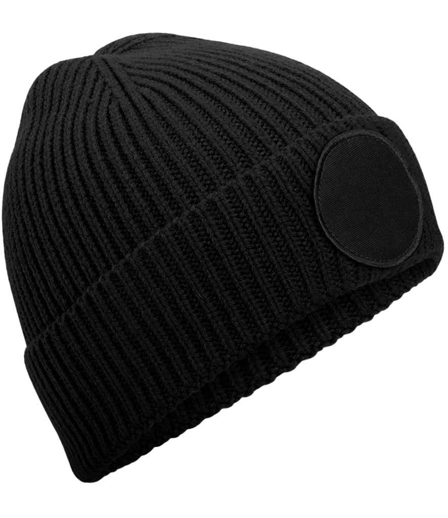 Beechfield Circular Fashion Patch Beanie | Black