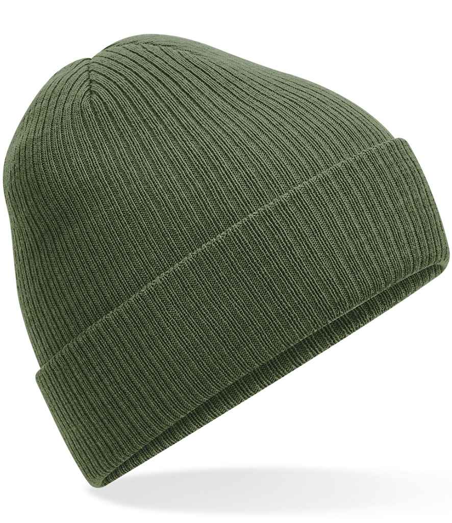 Beechfield Polylana® Ribbed Beanie | Olive Green