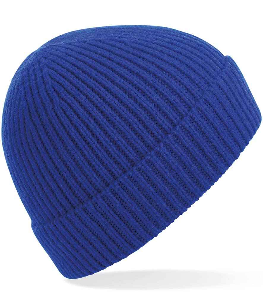 Beechfield Engineered Knit Ribbed Beanie | Bright Royal