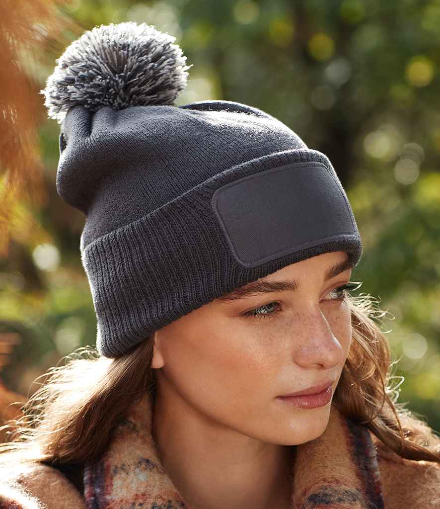 Beechfield Snowstar® Printers Beanie | Graphite Grey/Light Grey