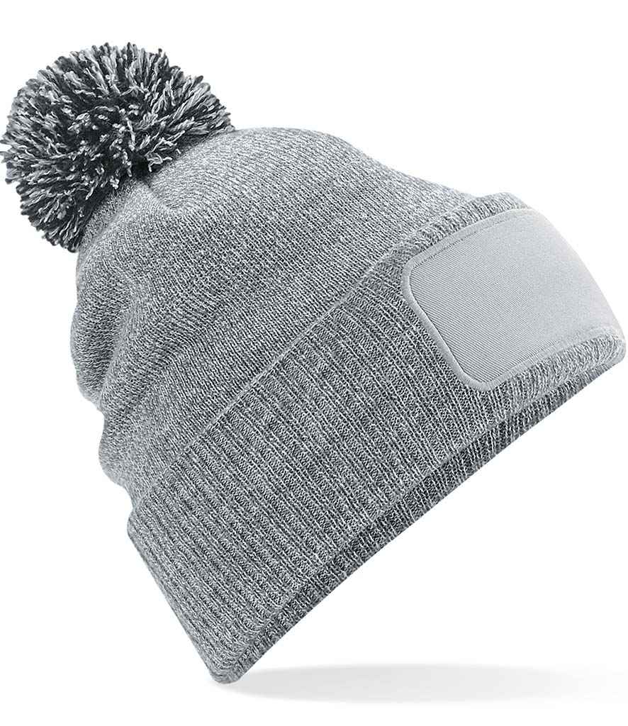 Beechfield Snowstar® Printers Beanie | Heather Grey/Black