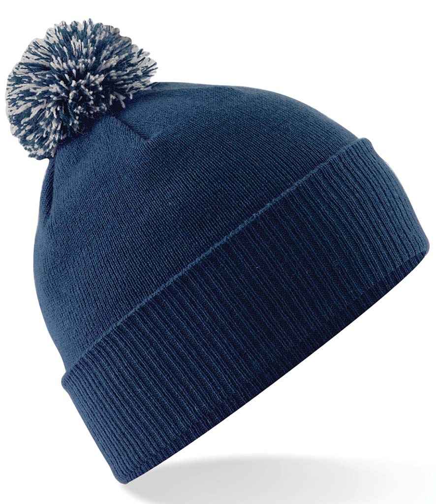 Beechfield Kids Snowstar® Beanie | Navy/Light Grey