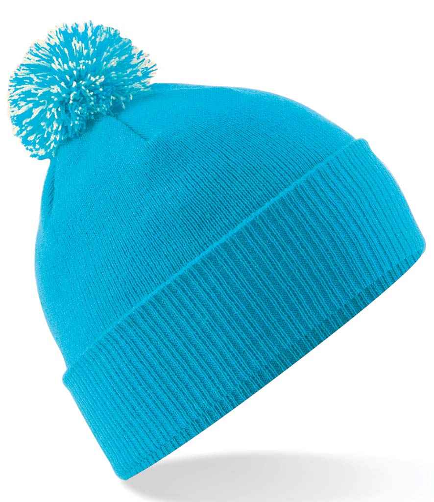 Beechfield Snowstar® Beanie | Surf Blue/Off White