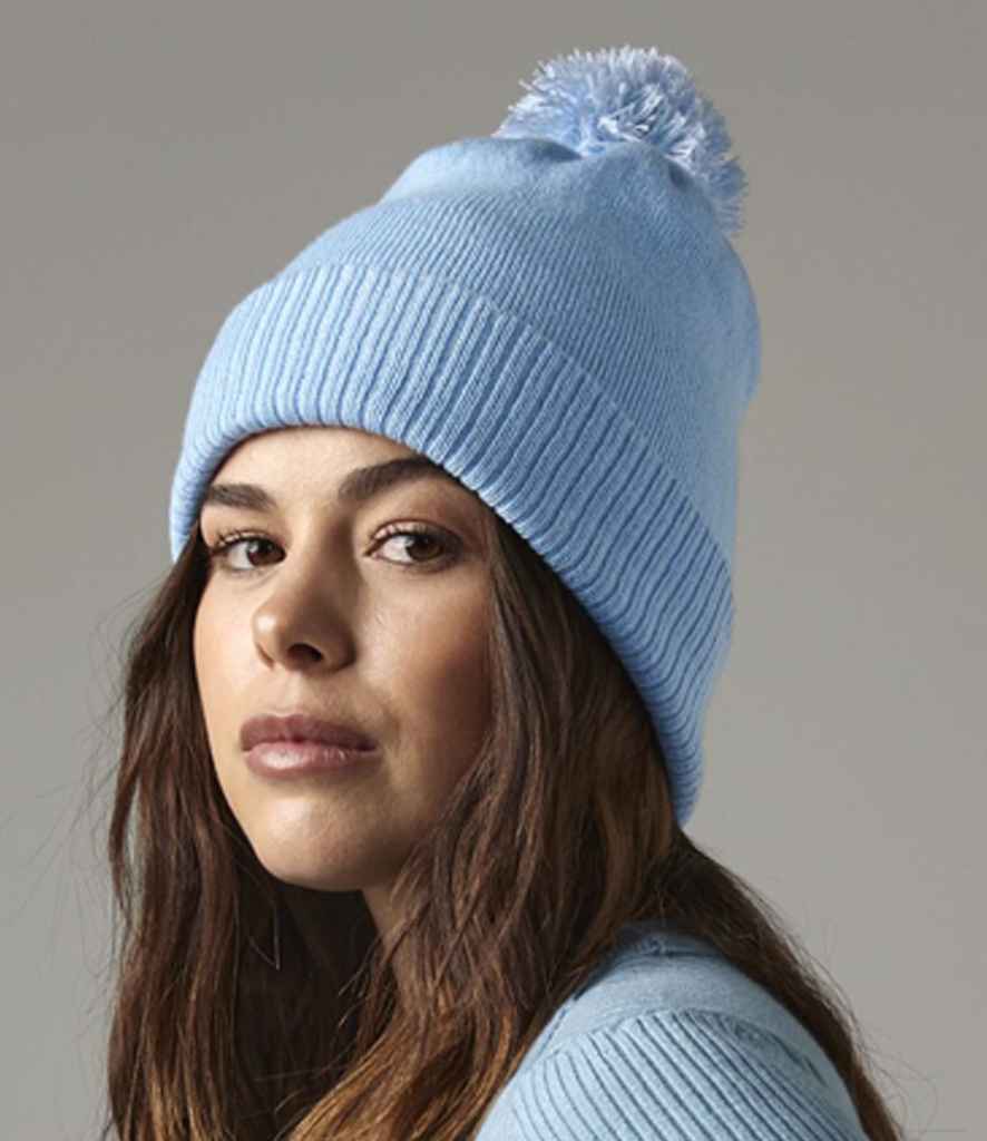 Beechfield Snowstar® Beanie | Sky Blue/White