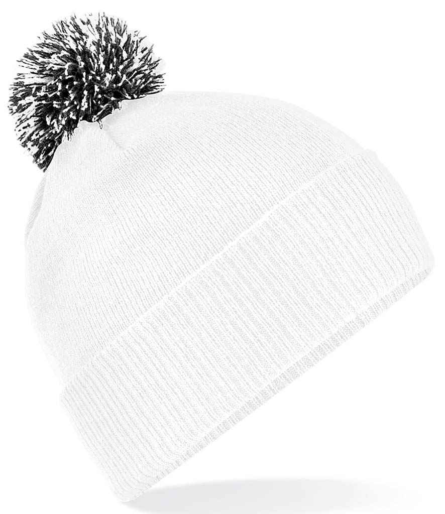 Beechfield Snowstar® Beanie | White/Black