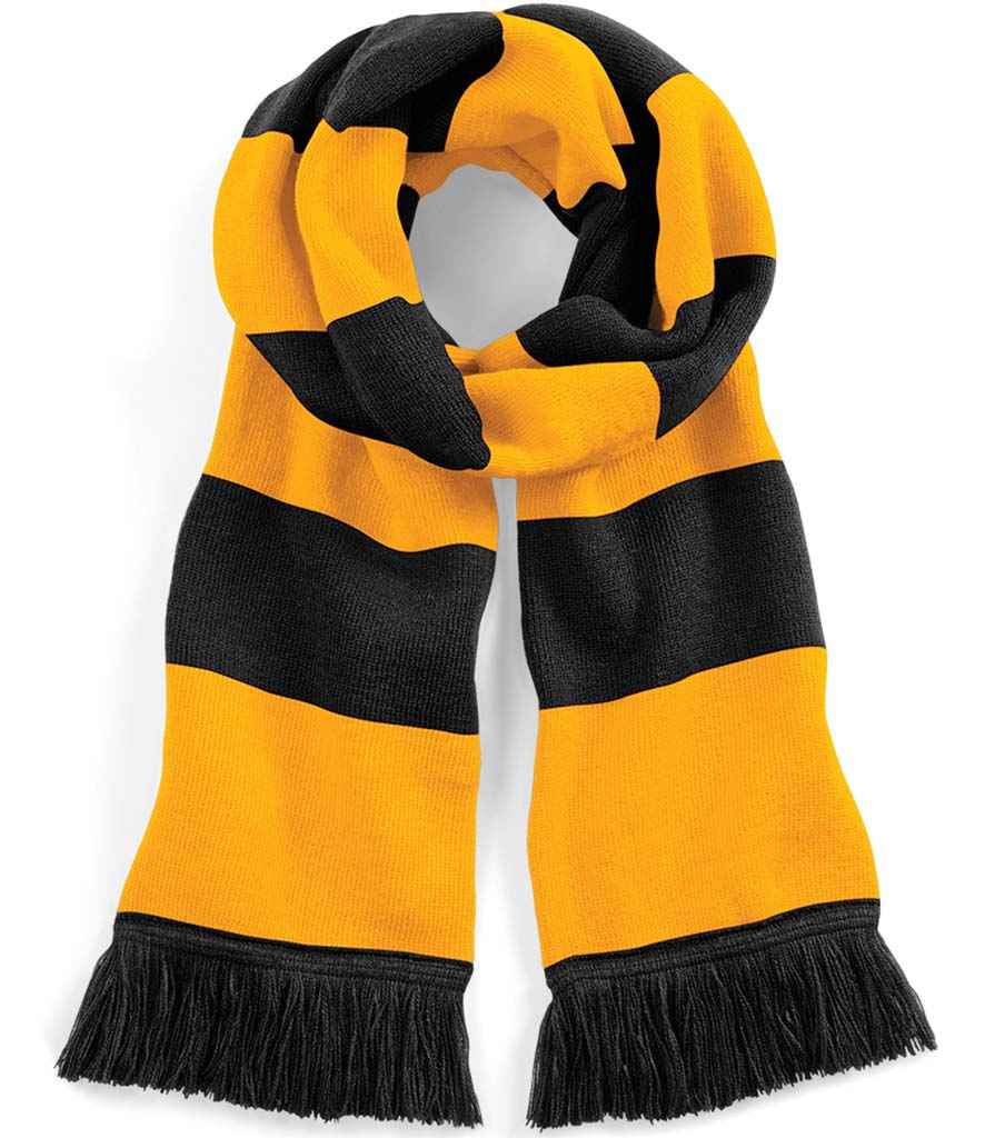 Beechfield Stadium Scarf | Black/Gold
