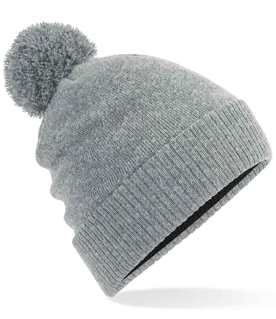 Beechfield Water Repellent Thermal Snowstar® Beanie | Heather Grey