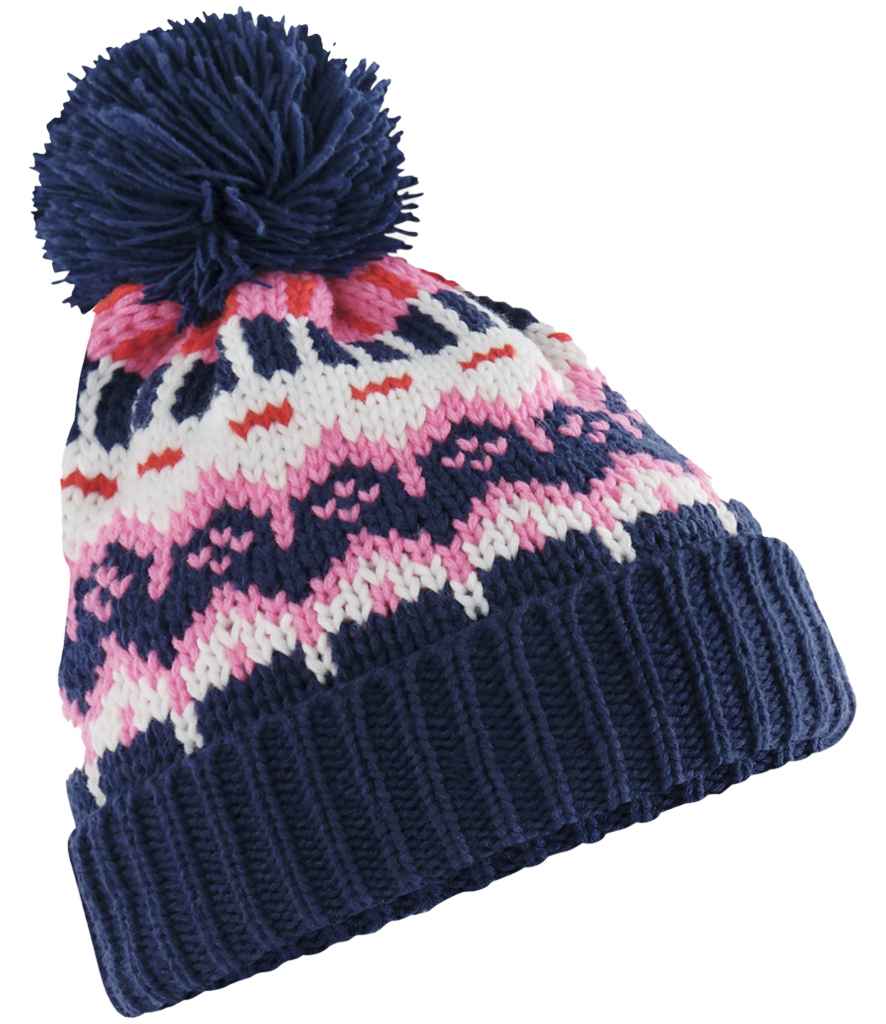 Beechfield Retro Ski Beanie | Snow Blossom
