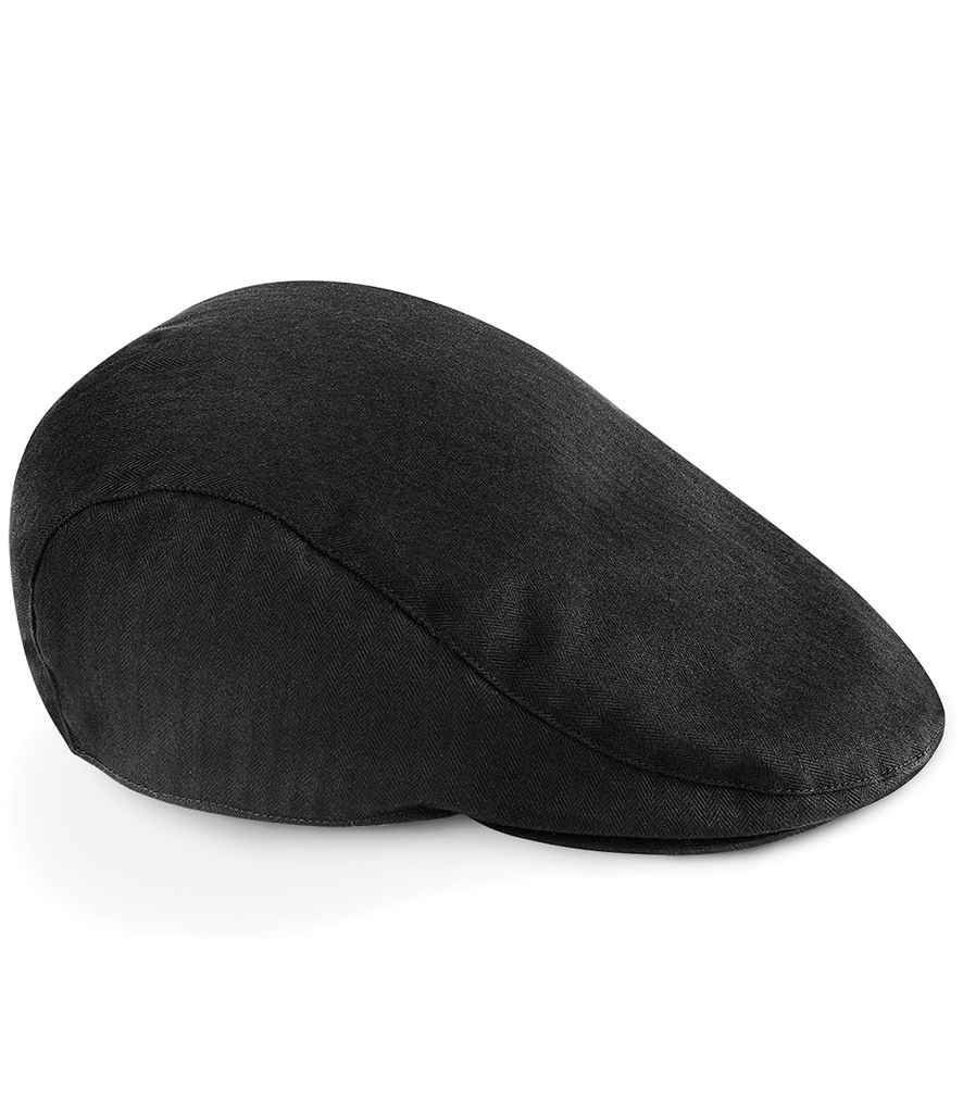 Beechfield Vintage Flat Cap | Black