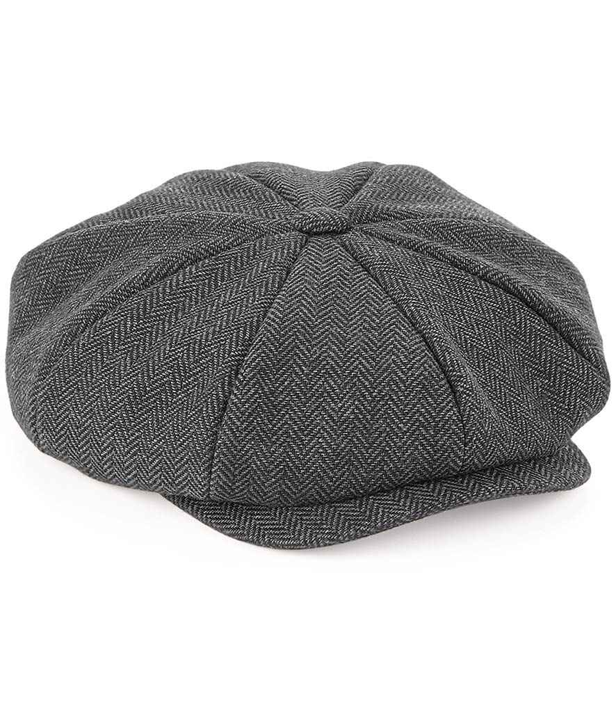 Beechfield Heritage Baker Boy Cap | Charcoal Herringbone
