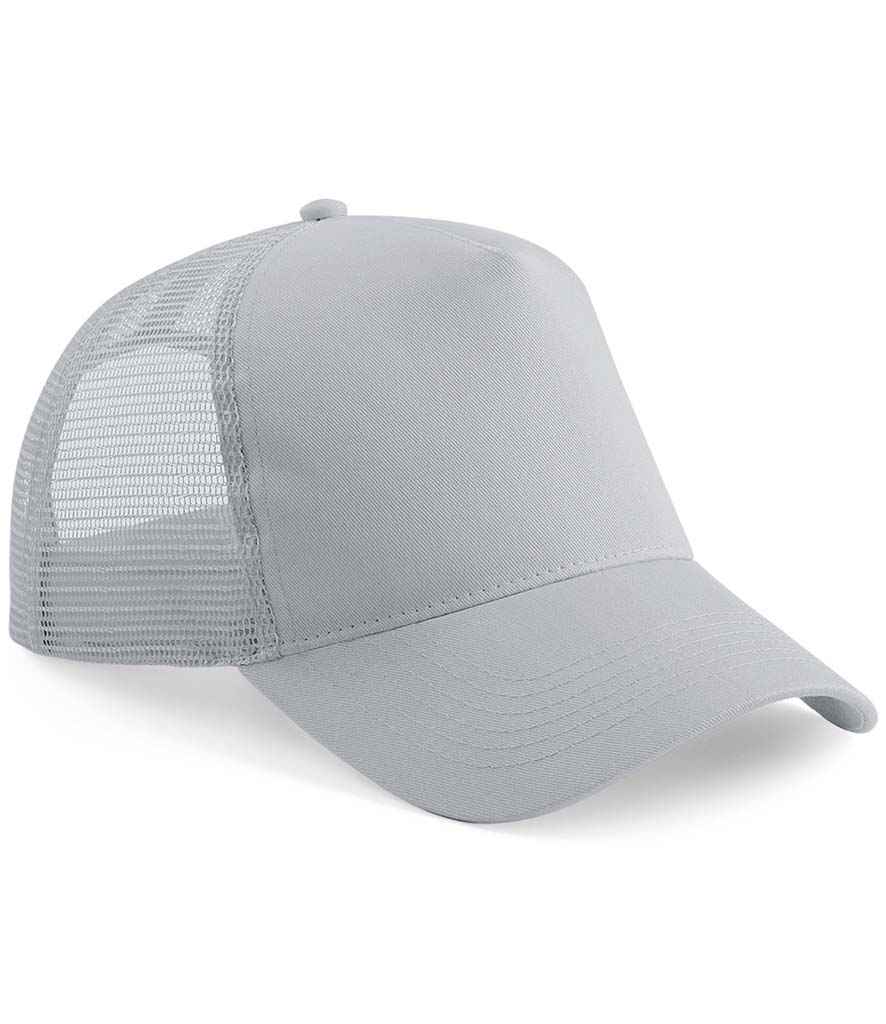 Beechfield Snapback Trucker Cap | Light Grey/Light Grey