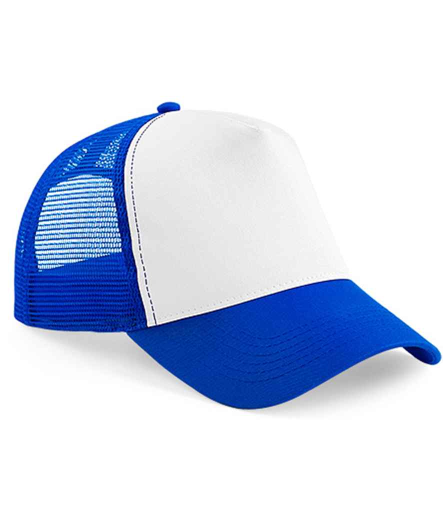 Beechfield Snapback Trucker Cap | Bright Royal/White