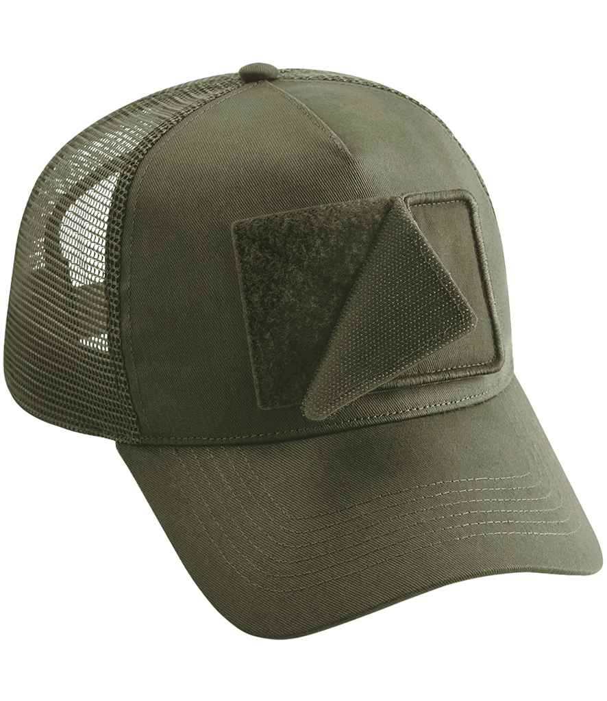 Beechfield Patch Snapback Trucker Cap | Military Green