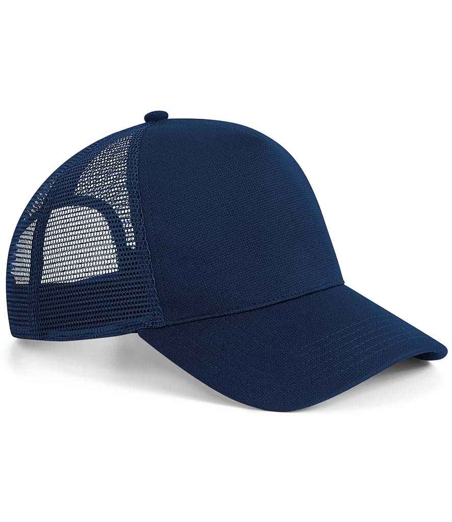 Beechfield Microknit Snapback Trucker Cap | French Navy