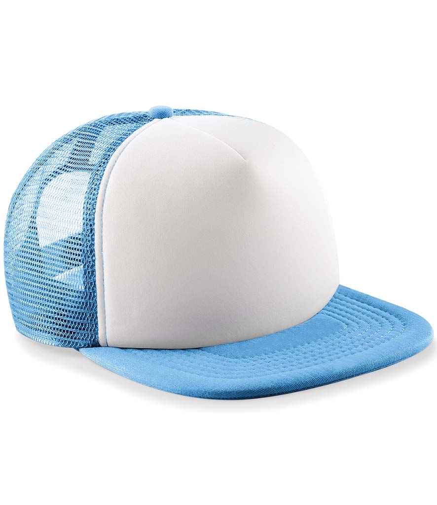 Beechfield Vintage Snapback Trucker Cap | Sky Blue/White