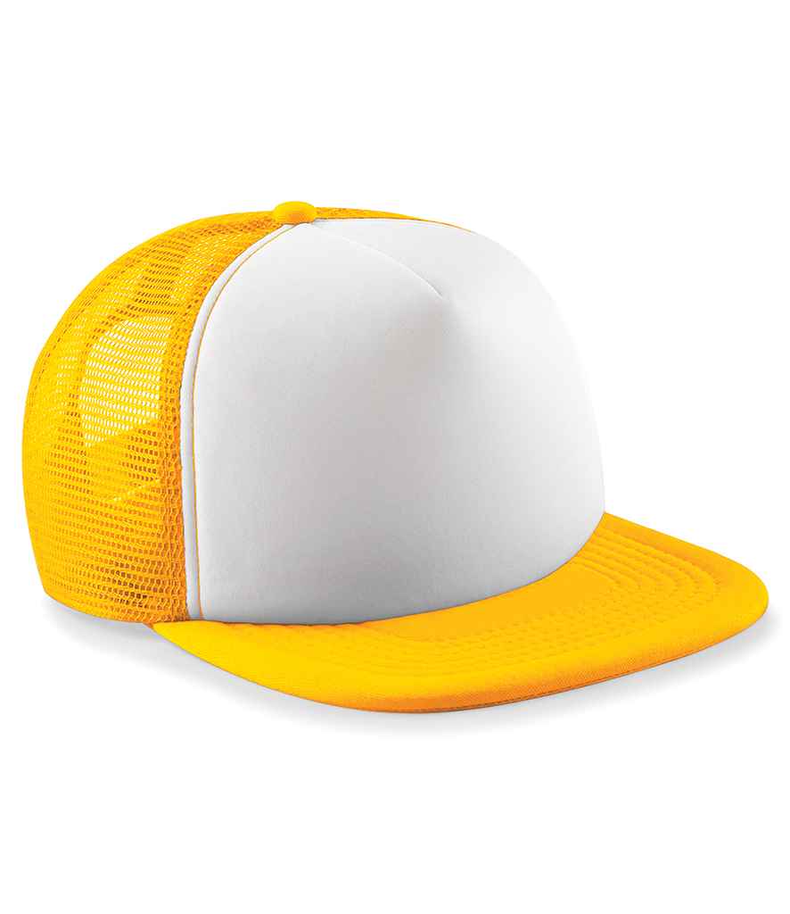 Beechfield Vintage Snapback Trucker Cap | Sunflower/White