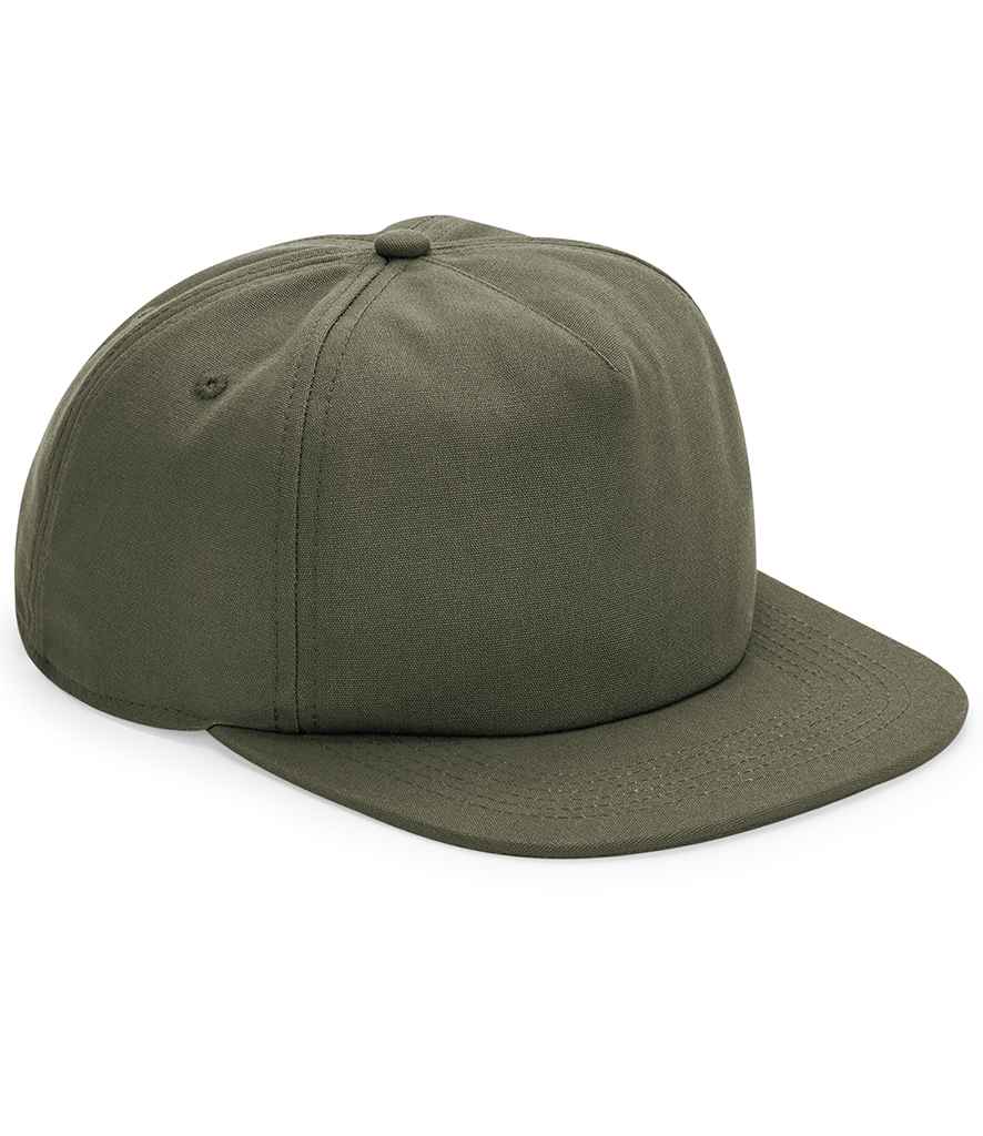 Beechfield Organic Cotton Unstructured 5 Panel Cap | Olive Green