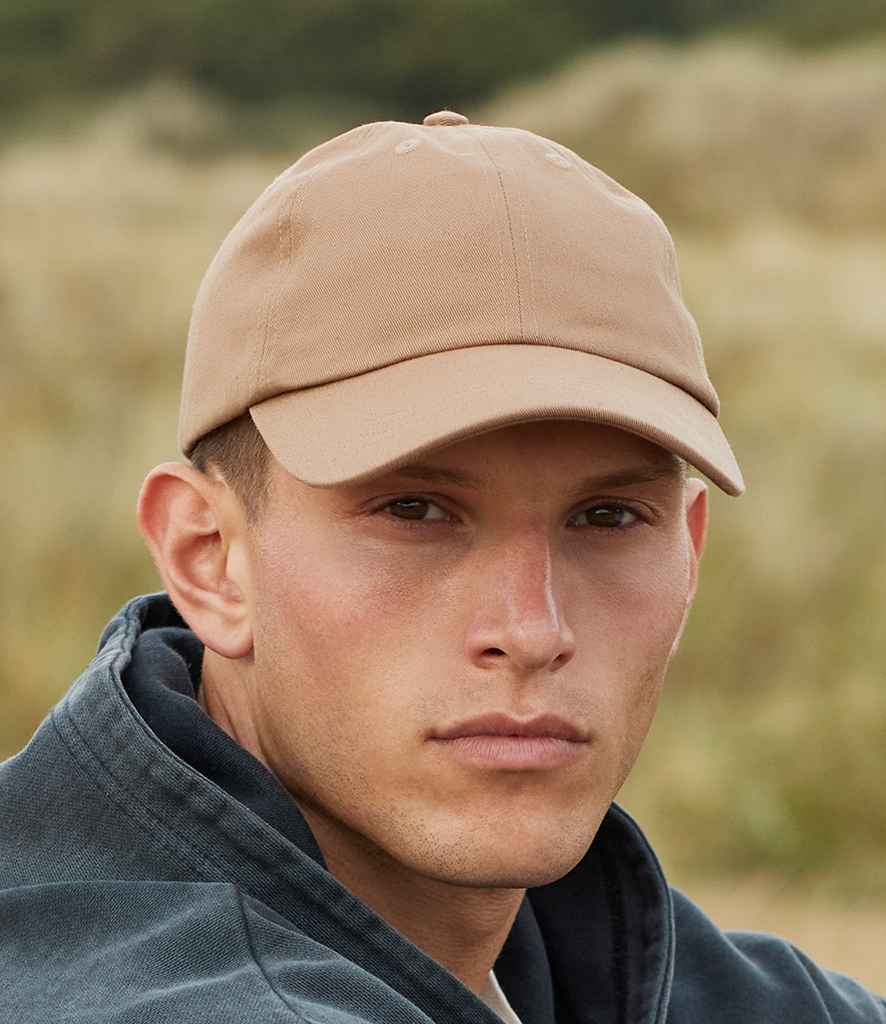 Beechfield Organic Cotton 6 Panel Dad Cap | Desert Sand
