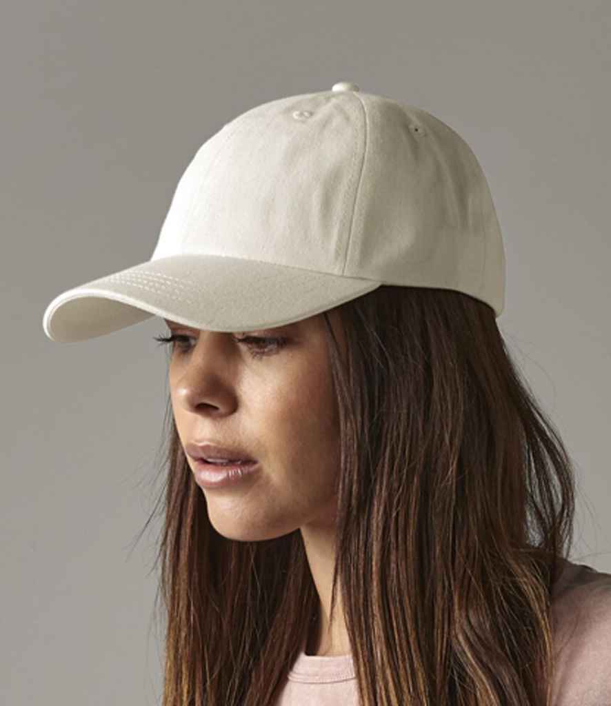 Beechfield Organic Cotton 6 Panel Dad Cap | Natural