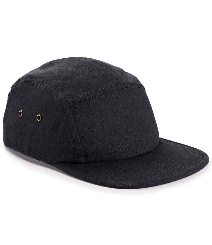 Beechfield Canvas 5 Panel Cap | Black