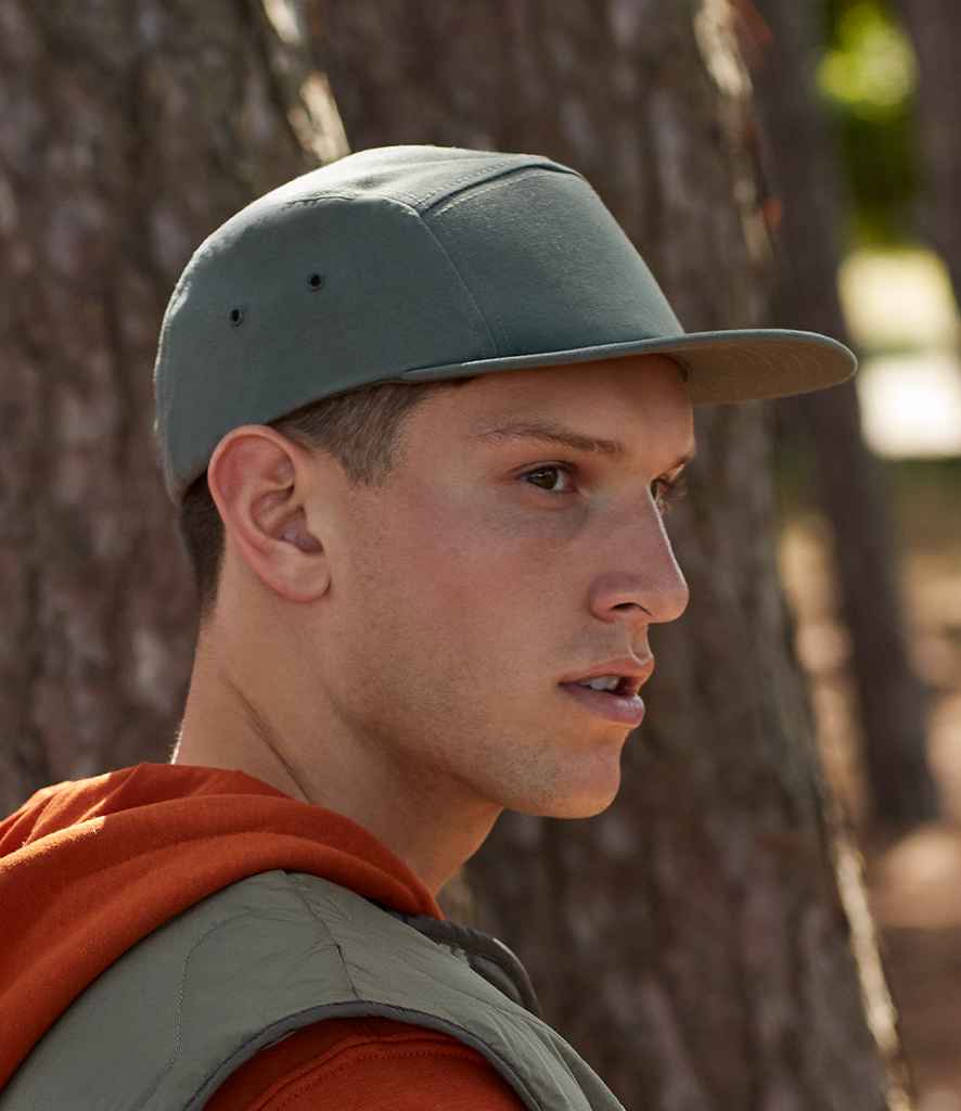 Beechfield Canvas 5 Panel Cap | Olive Green